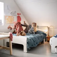 Pat pentru copii Ikea Slakt 80 x 200 cm / Masiv / White photo 4