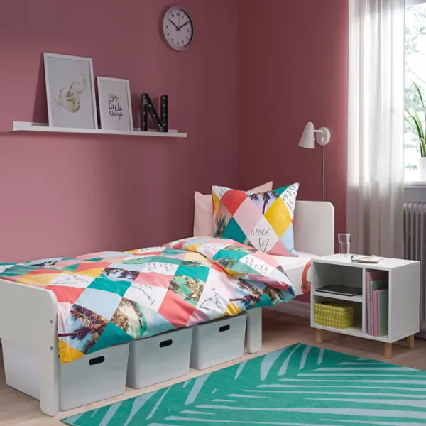 Pat pentru copii Ikea Slakt 80 x 200 cm / Masiv / White photo 5