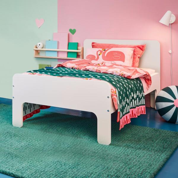 Pat pentru copii Ikea Slakt 80 x 200 cm / Masiv / White photo 7