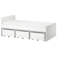 Детская кровать Ikea Slakt 3 90 x 200 см / Массив / Белый