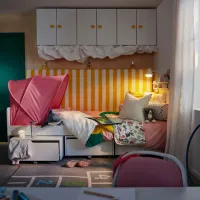 Детская кровать Ikea Slakt 3 90 x 200 см / Массив / Белый photo 2