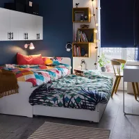 Кровать Ikea Slakt 90 x 200 см / Массив / Белый photo 2