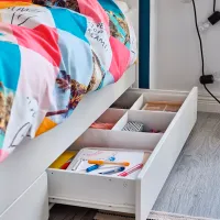 Кровать Ikea Slakt 90 x 200 см / Массив / Белый photo 9
