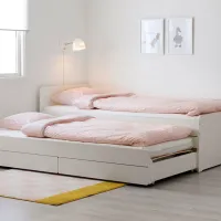 Кровать Ikea Slakt 90 x 200 см / Массив / Белый photo 11