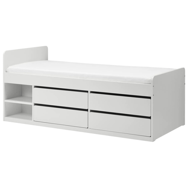 Детская кровать Ikea Slakt 90 x 200 см / Массив / Белый photo 1