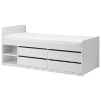 Pat pentru copii Ikea Slakt 90 x 200 cm / Masiv / White