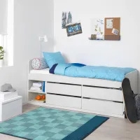 Детская кровать Ikea Slakt 90 x 200 см / Массив / Белый photo 3
