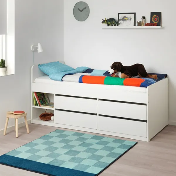 Детская кровать Ikea Slakt 90 x 200 см / Массив / Белый photo 7