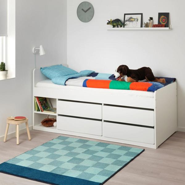 Детская кровать Ikea Slakt 90 x 200 см / Массив / Белый photo 7