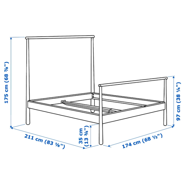 Pat Ikea Gjora Luroy 160 x 200 cm / Furnir / Wood photo 11