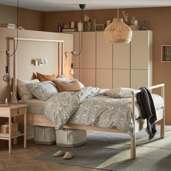 Кровать Ikea Gjora Lindbaden 160 x 200 см / Шпон / Wood photo 7