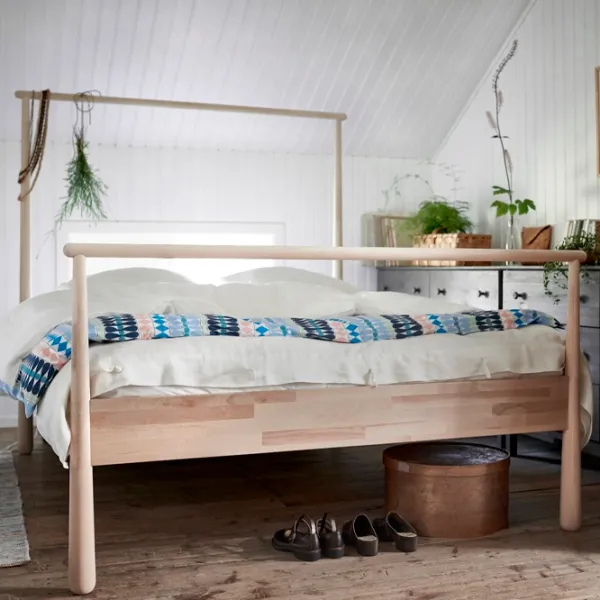 Кровать Ikea Gjora Lindbaden 160 x 200 см / Шпон / Wood photo 9