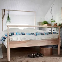 Кровать Ikea Gjora Lindbaden 160 x 200 см / Шпон / Wood photo 9