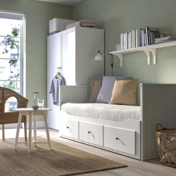 Кровать Ikea Hemnes Afjall Medium 80 x 200 cm / Массив / Белый photo 5