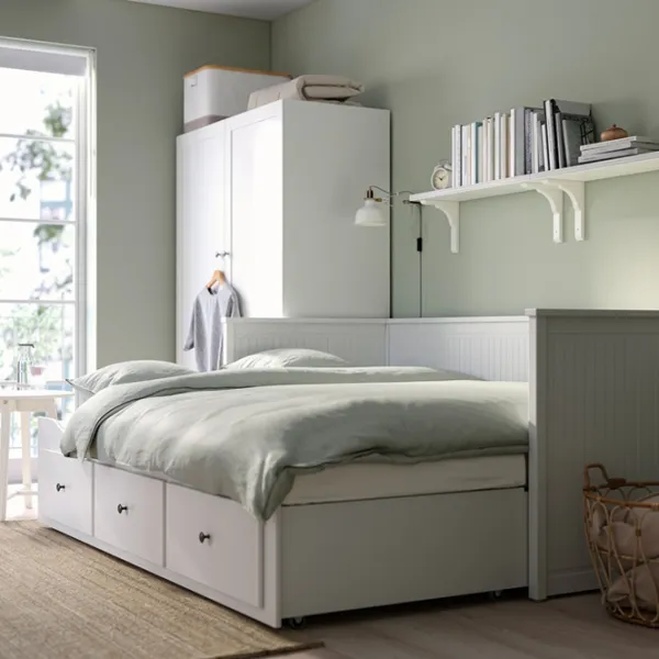 Кровать Ikea Hemnes Afjall Medium 80 x 200 cm / Массив / Белый photo 6