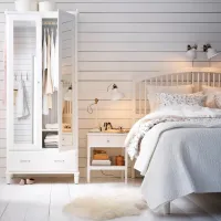 Кровать Ikea Tyssedal Luroy 160 x 200 см / Шпон / Белый photo 5