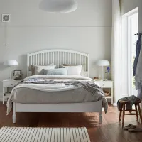 Кровать Ikea Tyssedal Luroy 160 x 200 см / Шпон / Белый photo 6