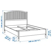 Кровать Ikea Tyssedal Luroy 160 x 200 см / Шпон / Белый photo 9