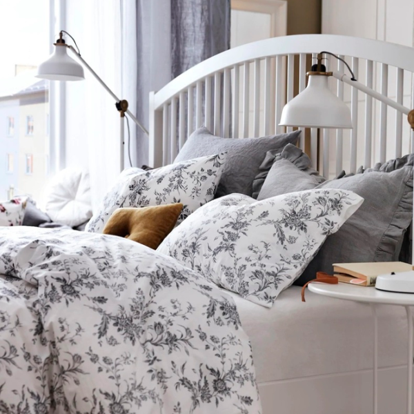 Кровать Ikea Tyssedal Luroy 140 x 200 см / Шпон / Белый photo 4