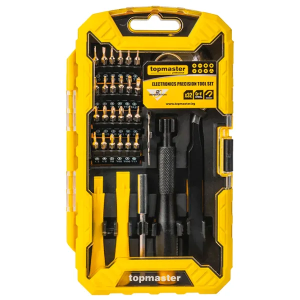 Set șurubelnițe de precizie Topmaster 220140 Cantitatea în set: 32 photo 1