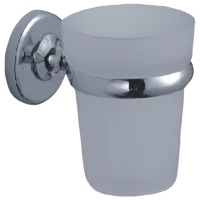 Pahar pentru periuțe de dinți Aquaplus 6284C Sticlă / Gray / Pe perete