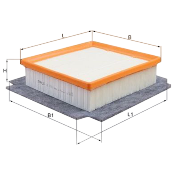 Воздушный фильтр Mahle LX 1982 MHL-LX 1982 photo 2