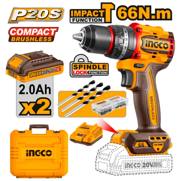 Mașină de găurit și înșurubat INGCO CIDLI20668 30000 rot/min photo 5 Mașină de găurit și înșurubat INGCO CIDLI20668 30000 rot/min photo 5