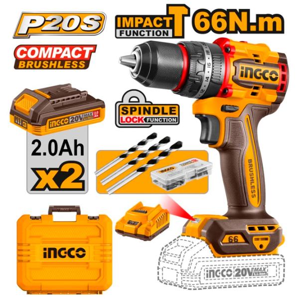 Mașină de găurit și înșurubat INGCO CIDLI20668 30000 rot/min photo 5 Mașină de găurit și înșurubat INGCO CIDLI20668 30000 rot/min photo 5