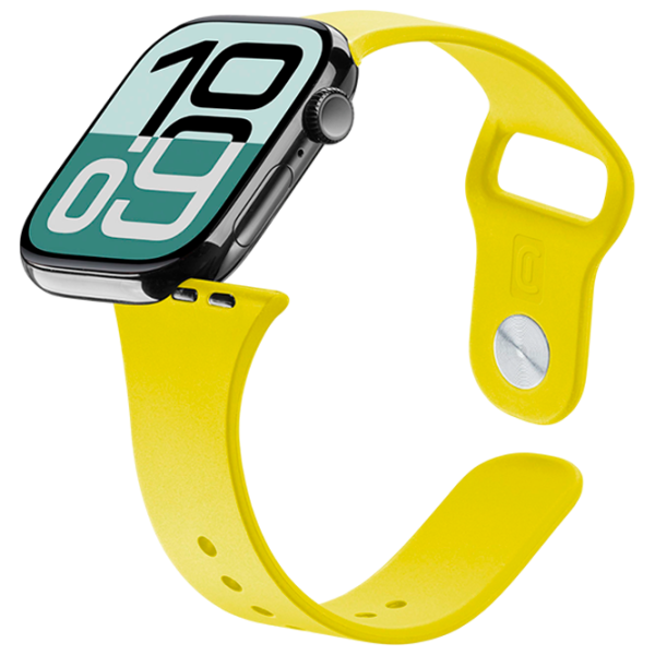 Ремешок Apple Watch 10 Urban Band Силикон/
42, 44, 45, 49 мм / Желтый Нержавеющая сталь photo 1 Ремешок Apple Watch 10 Urban Band Силикон/
42, 44, 45, 49 мм / Желтый Нержавеющая сталь photo 1