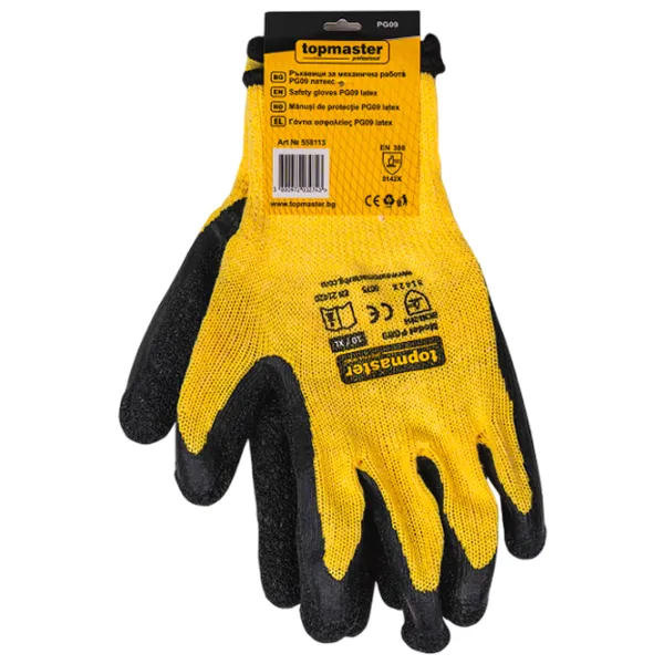 Защитные перчатки Topmaster PG09 Textil / Желтый Черный photo 2