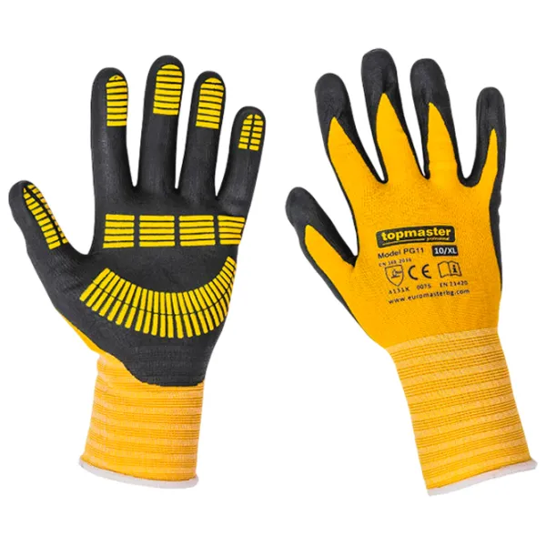 Защитные перчатки Topmaster PG11 Textil / Желтый Черный photo 1
