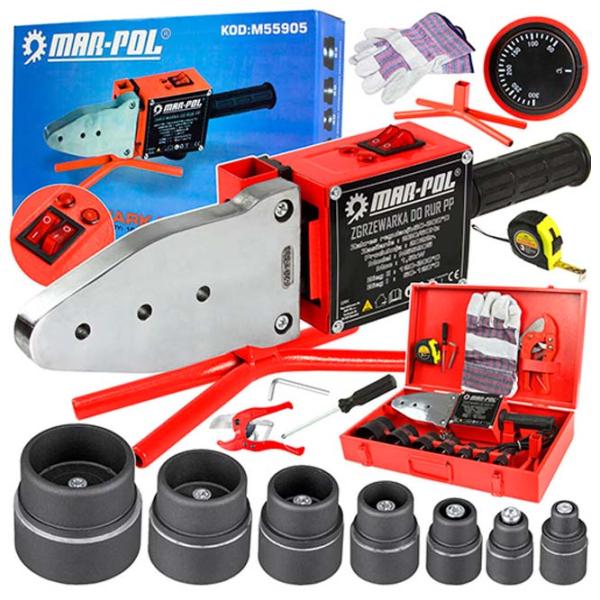 Aparat de sudat țevi din plastic MAR-POL M55905 1500 W / Racord cuplaj photo 5