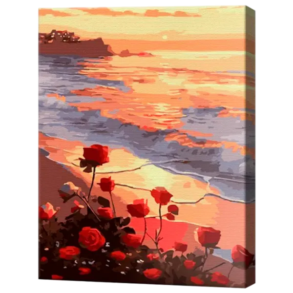 Pictură pe numere Art Gallery Trandafiri la malul mării EX8396 40 x 30 cm / Verticală photo 1