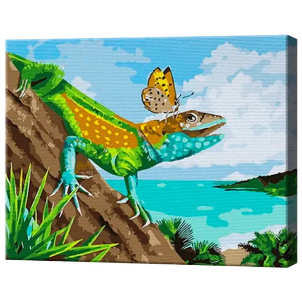 Pictură pe numere Art Gallery Șopârlă zâmbitoare EX6682 40 x 30 cm / Orizontală photo 1 Pictură pe numere Art Gallery Șopârlă zâmbitoare EX6682 40 x 30 cm / Orizontală photo 1