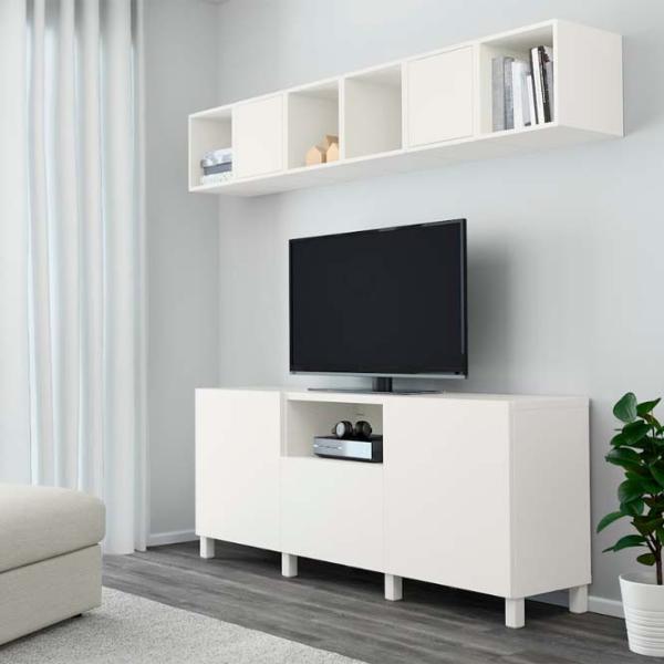 Гостиная Ikea Besta/Eket Модульная / White photo 3 Гостиная Ikea Besta/Eket Модульная / White photo 3