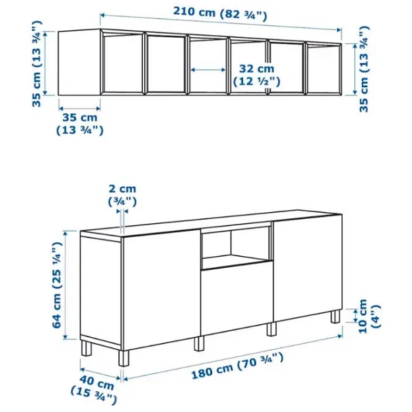 Гостиная Ikea Besta/Eket Модульная / White photo 4 Гостиная Ikea Besta/Eket Модульная / White photo 4