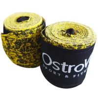 Бинты боксерские OstroVit 00782204 Желтый Черный / Эластан photo 2