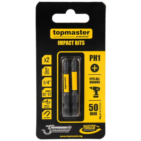 Набор бит Topmaster 338730 Количество в наборе - 2 photo 1