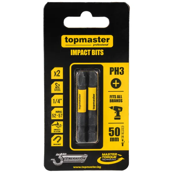 Набор бит Topmaster 338732 Количество в наборе - 2 photo 1