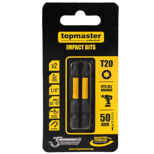 Набор бит Topmaster 338737 Количество в наборе - 2 photo 1