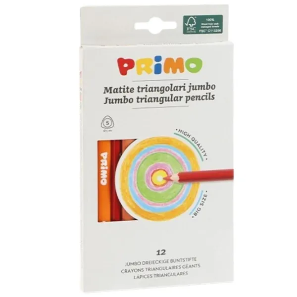 Creioane Jumbo 519MAXITRIS12E Colorate / 12 photo 1