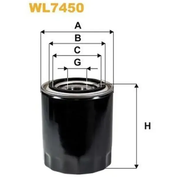 Масляный фильтр Wix Filters WL7450 WX-WL7450 photo 2 Масляный фильтр Wix Filters WL7450 WX-WL7450 photo 2