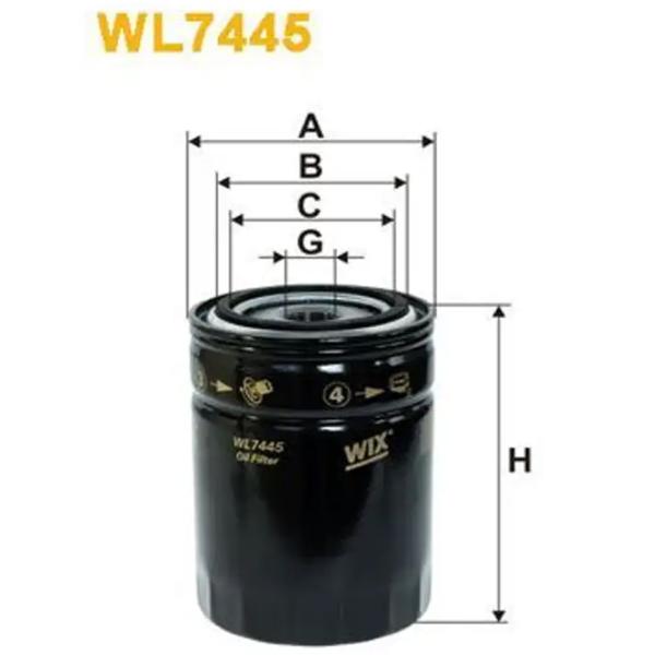 Масляный фильтр Wix Filters WL7445 WX-WL7445 photo 2
