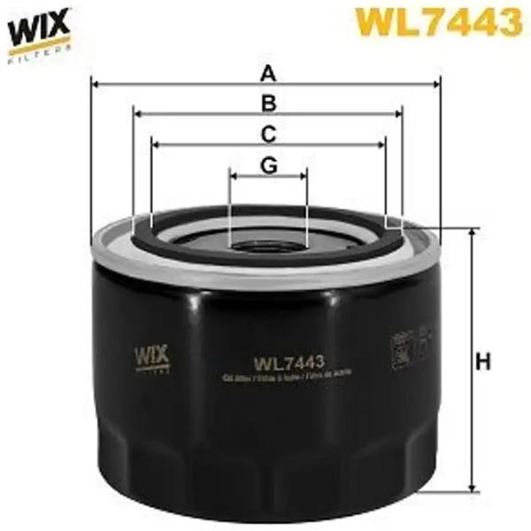 Масляный фильтр Wix Filters WL7443 WX-WL7443 photo 2 Масляный фильтр Wix Filters WL7443 WX-WL7443 photo 2