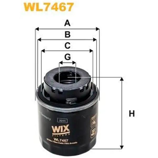 Масляный фильтр Wix Filters WL7467 WX-WL7467 photo 2
