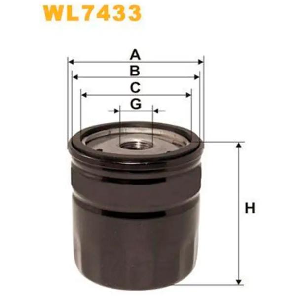 Filtru de ulei Wix Filters WL7433 WX-WL7433 photo 2 Filtru de ulei Wix Filters WL7433 WX-WL7433 photo 2
