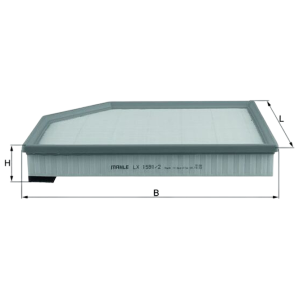 Filtru de aer Mahle LX 1591/2 MHL-LX 1591/2 photo 2 Filtru de aer Mahle LX 1591/2 MHL-LX 1591/2 photo 2