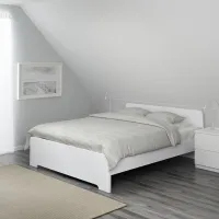 Кровать Ikea Askvoll 160 x 200 см / ЛДСП / Белый photo 7