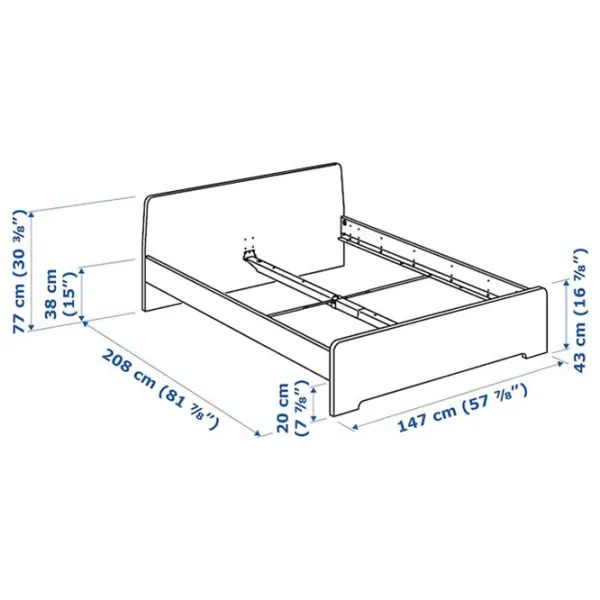 Pat Ikea Askvoll 140 x 200 cm / PAL / White photo 8