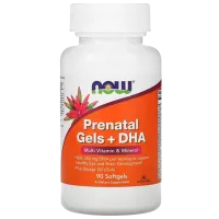 Vitamine și minerale Now Foods Prenatal Gels + DHA 90